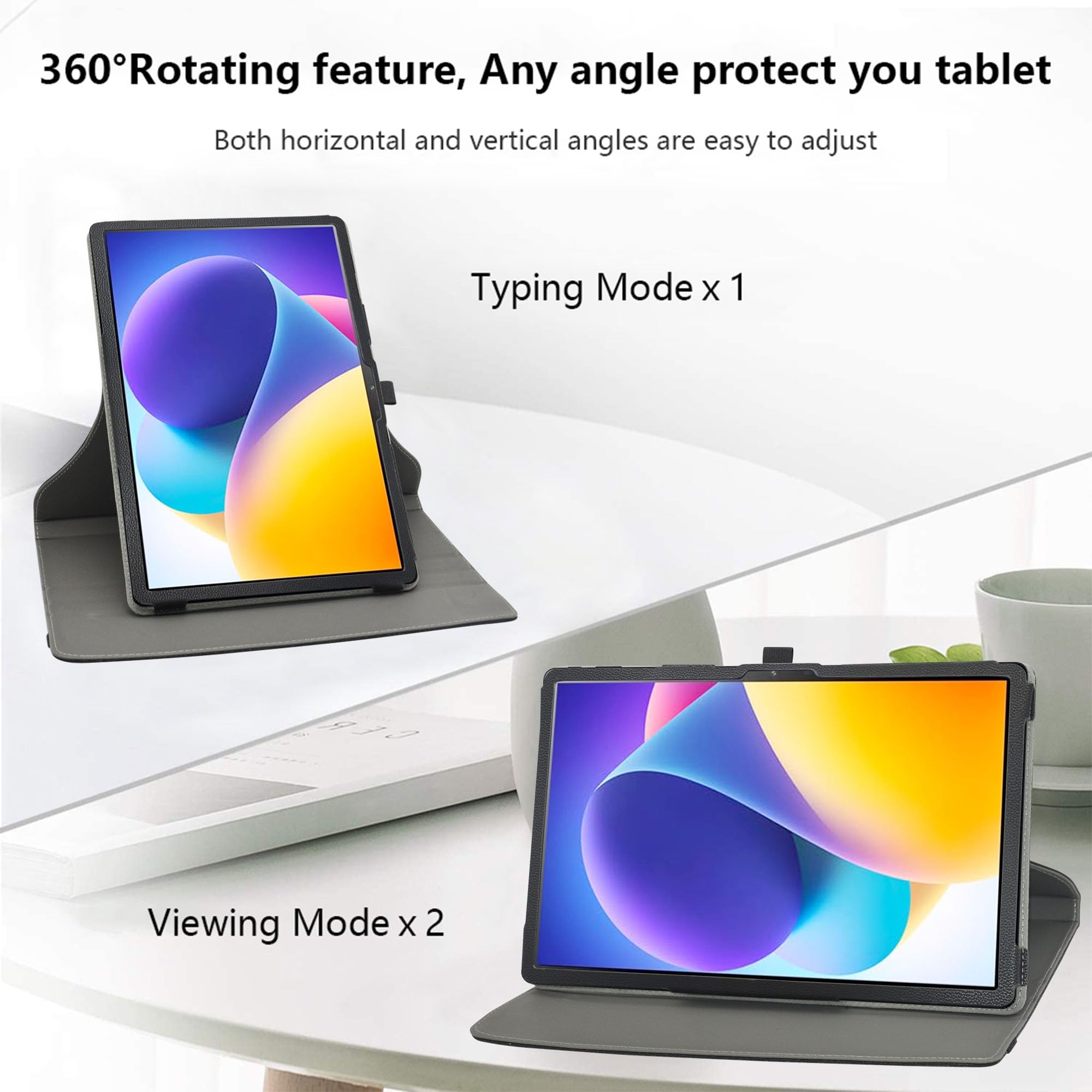 JRTAL Custodia Per Blackview Tab 12, PU Pelle Slim Flip Case Cover