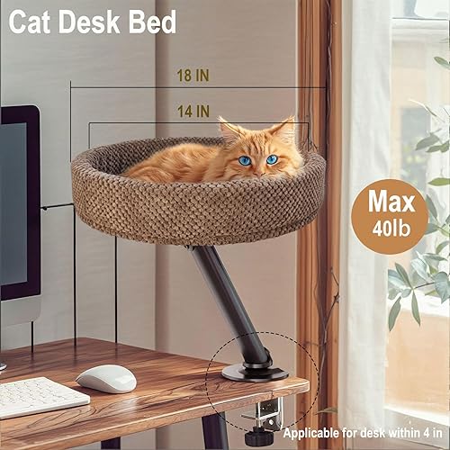 Miniatura 2 de Simcat Cama de escritorio moderna para gatos de interior, mesa de juego de oficina extraíble para estudio, cama de escritorio para gatos, cama