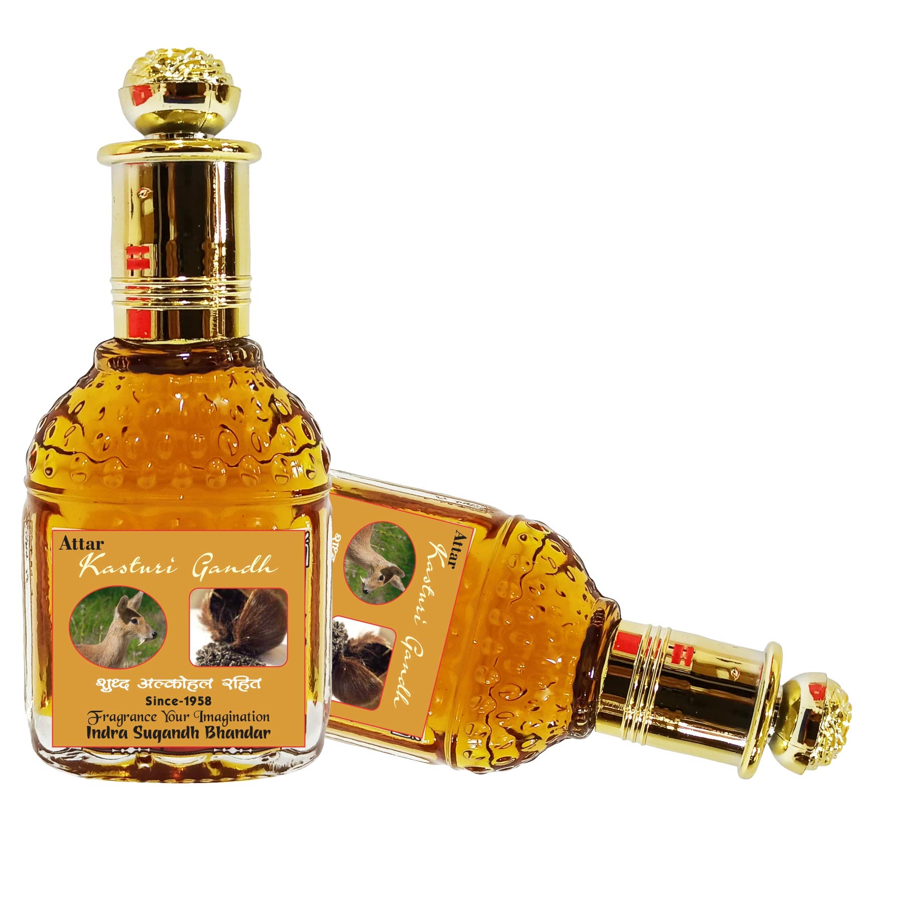 INDRA SUGANDH BHANDAR Attar For Men|Women Kasturigandh Pure Kasturi Dana Long Lasting Combination Of Kasturi and Sandal Ashtagandh Fragrance 25ml Rollon Pack-image-29