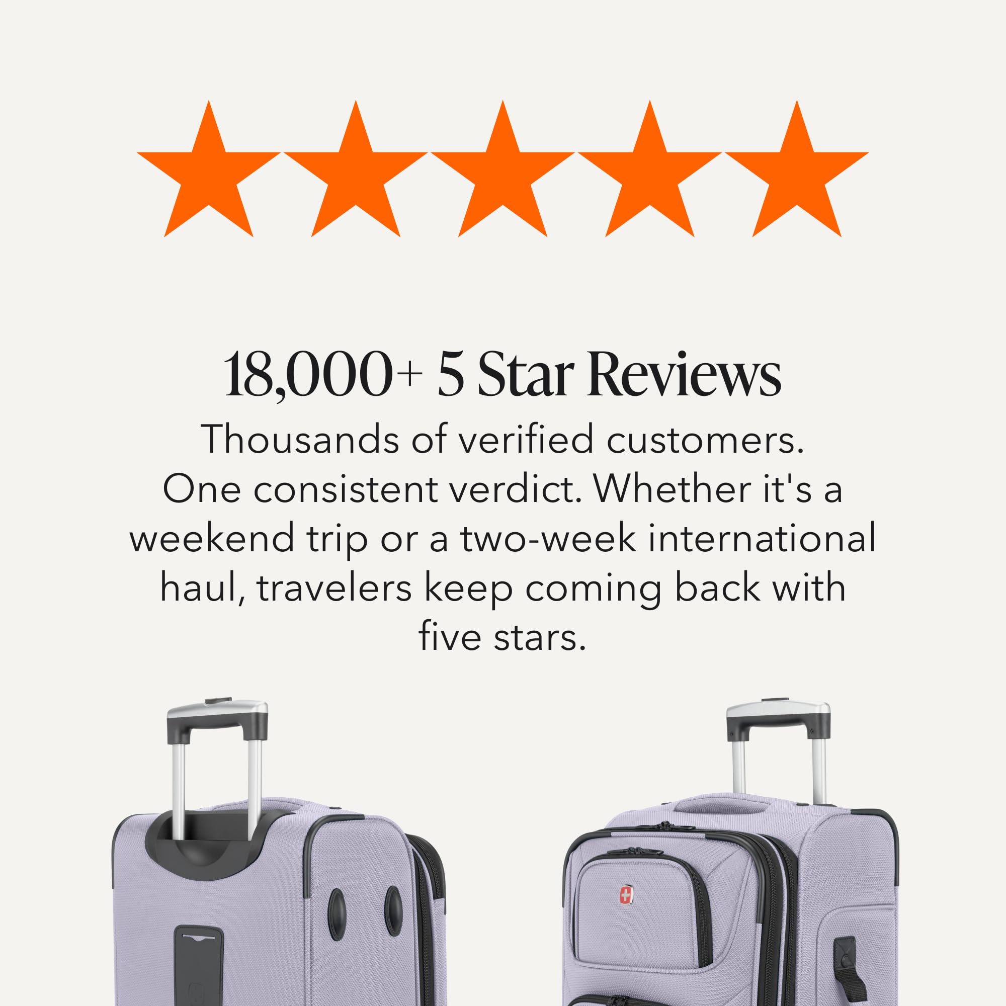 SWISSGEAR Sion Carry-On/Large Softside Expandable Spinner Luggage Set, Lightweight, Evening Haze, 2-Piece Set (21/29-Inch) view 9