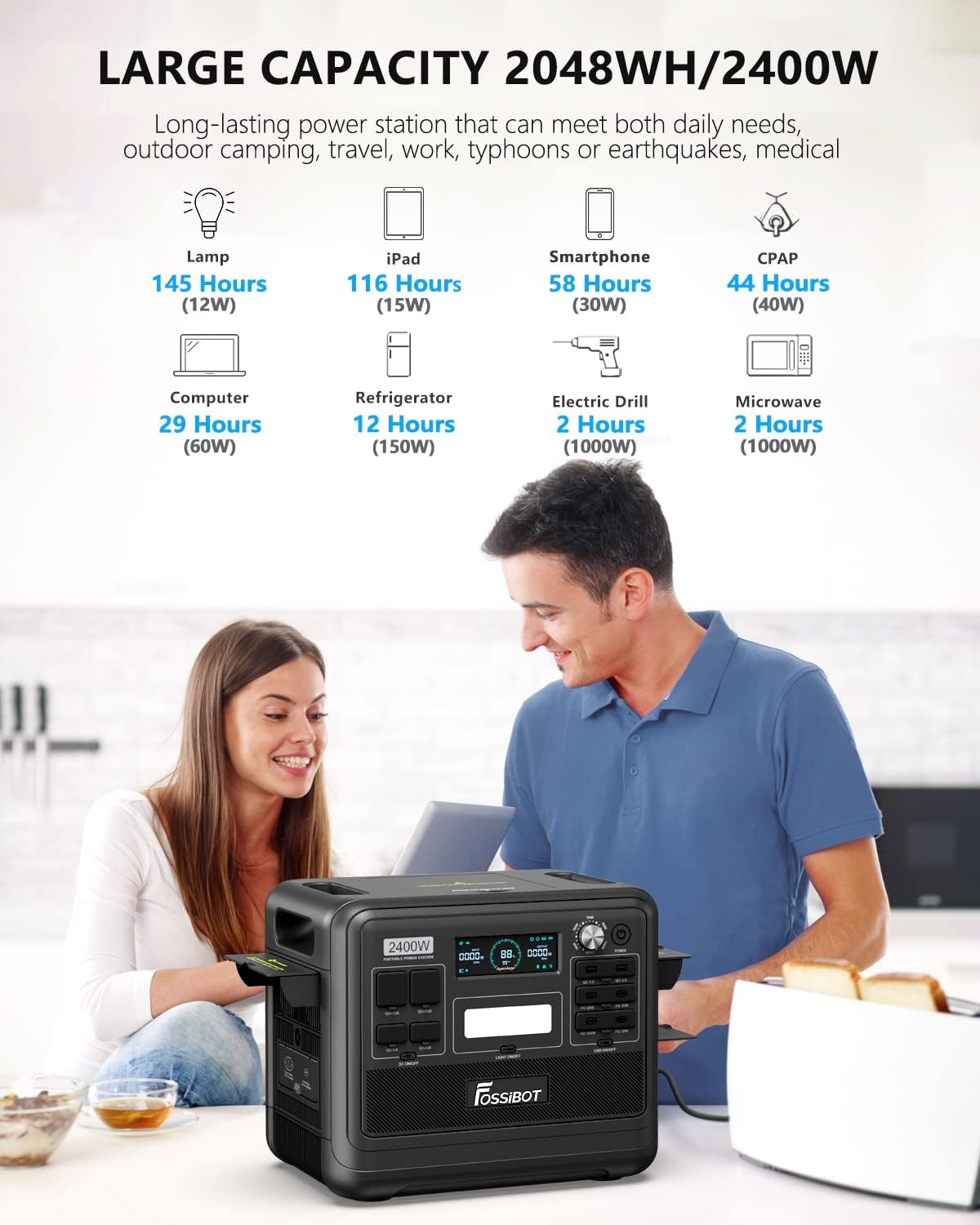 FOSSiBOT F2400 fast charging via AC