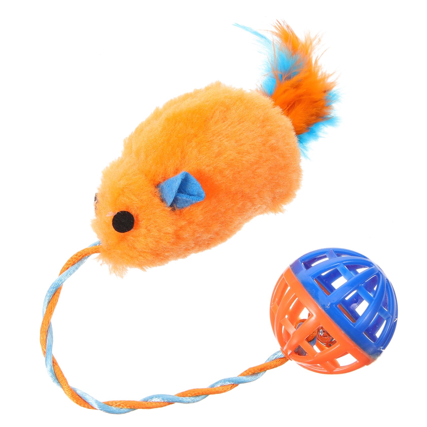 BESPORTBLE Jouet pour Chats Interactif en Peluche et Plastique avec Clochette, Jouet à Mâcher pour Chatons, Soulagement de L'ennui et Divertissement en Intérieur