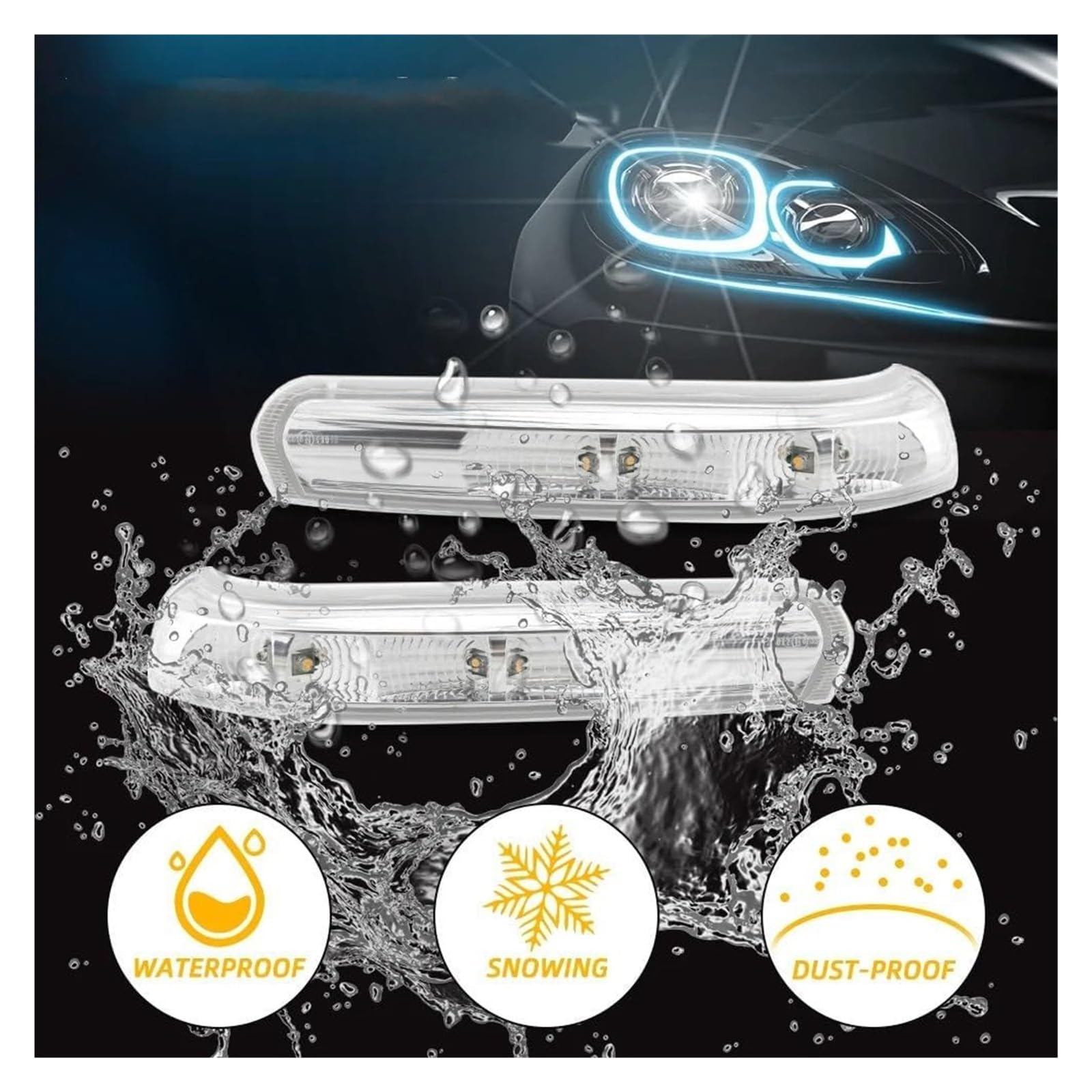 Indicatore Direzione Specchietto Per Chevrolet Per Captiva 2007-2016 Per Blink LED Lampada Specchietto Laterale Auto Vista Posteriore Indicatori Direzione Luci Posteriori(Left and Right)