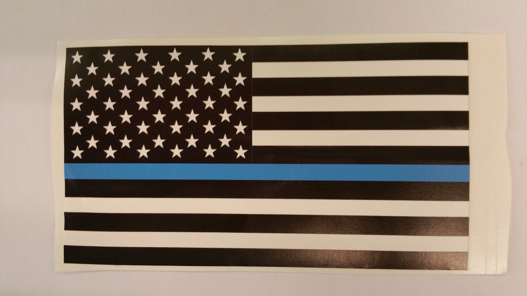 T AND K TANNING AND PRINTINGSmall Blue Line Flag Yeti Cup Size Sticker (Good for Putting Any Where!)