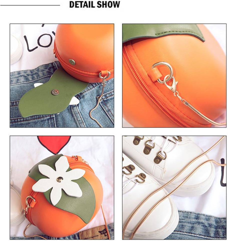 Fruit Pineapple Shaped Women Pu Leather Clutch Purse Cross Body Bag