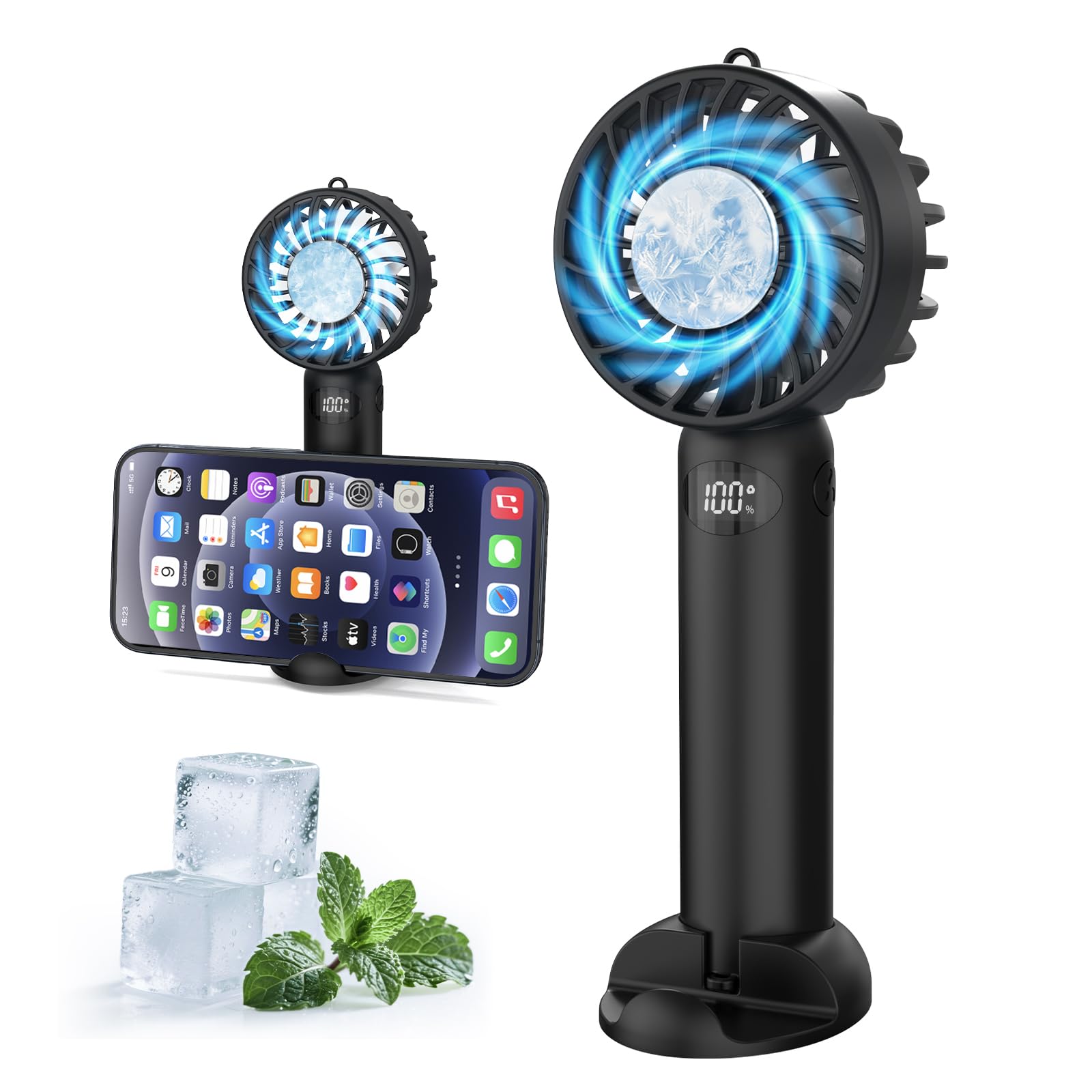 Amazon | KTEBO® 2025ツインターボ強力冷却ハンディファン USB充電式