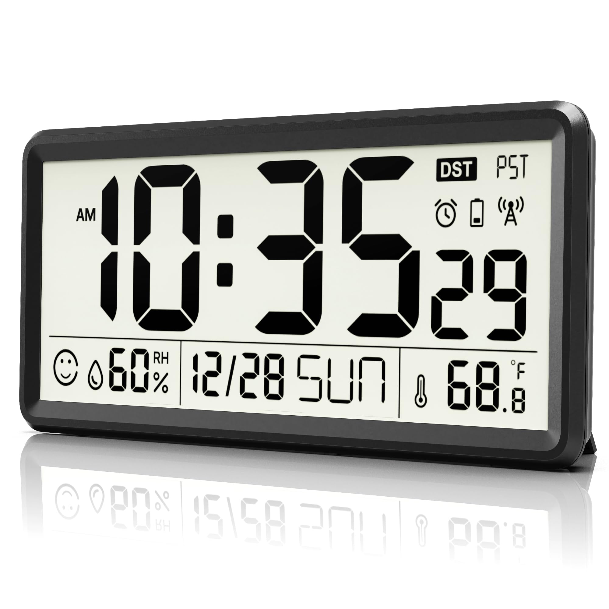 EASYERA 15 inch Atomic Digital Wall Clock