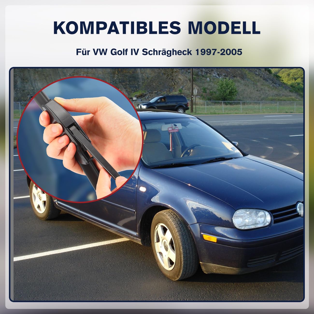 GEARMONSTER Zestaw wycieraczek przednich i tylnych, do VW Golf 4 / IV 1997-2005 (zestaw 3-częściowy: 480 mm/530 mm/330 mm)