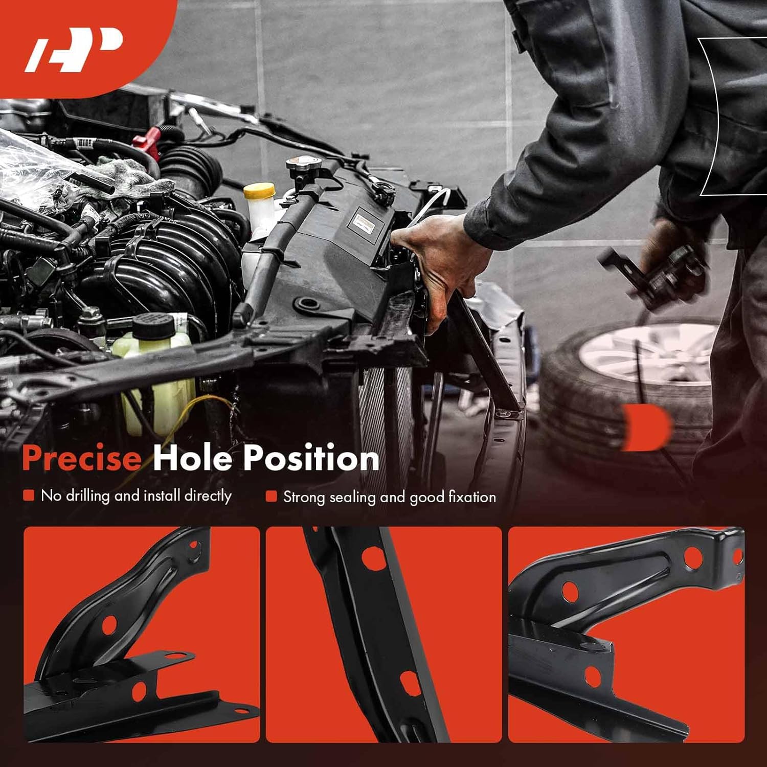 A-Premium Front Hood Latch Support Compatible with Toyota Avalon 2013 2014 2015 2016 2017 2018, Radiator Support Bracket Panel, Replace# 5320807010