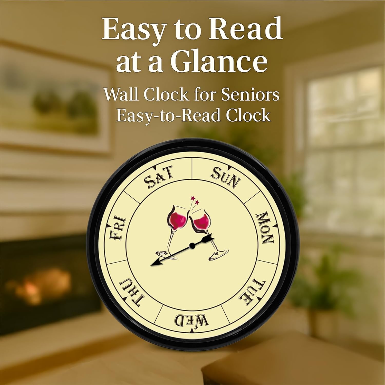 Retirement Gift for Woman, Day of The Week Clock, Unique Retirement Gifts, Day Clocks for Seniors Grandparents Funny Living Room Decor