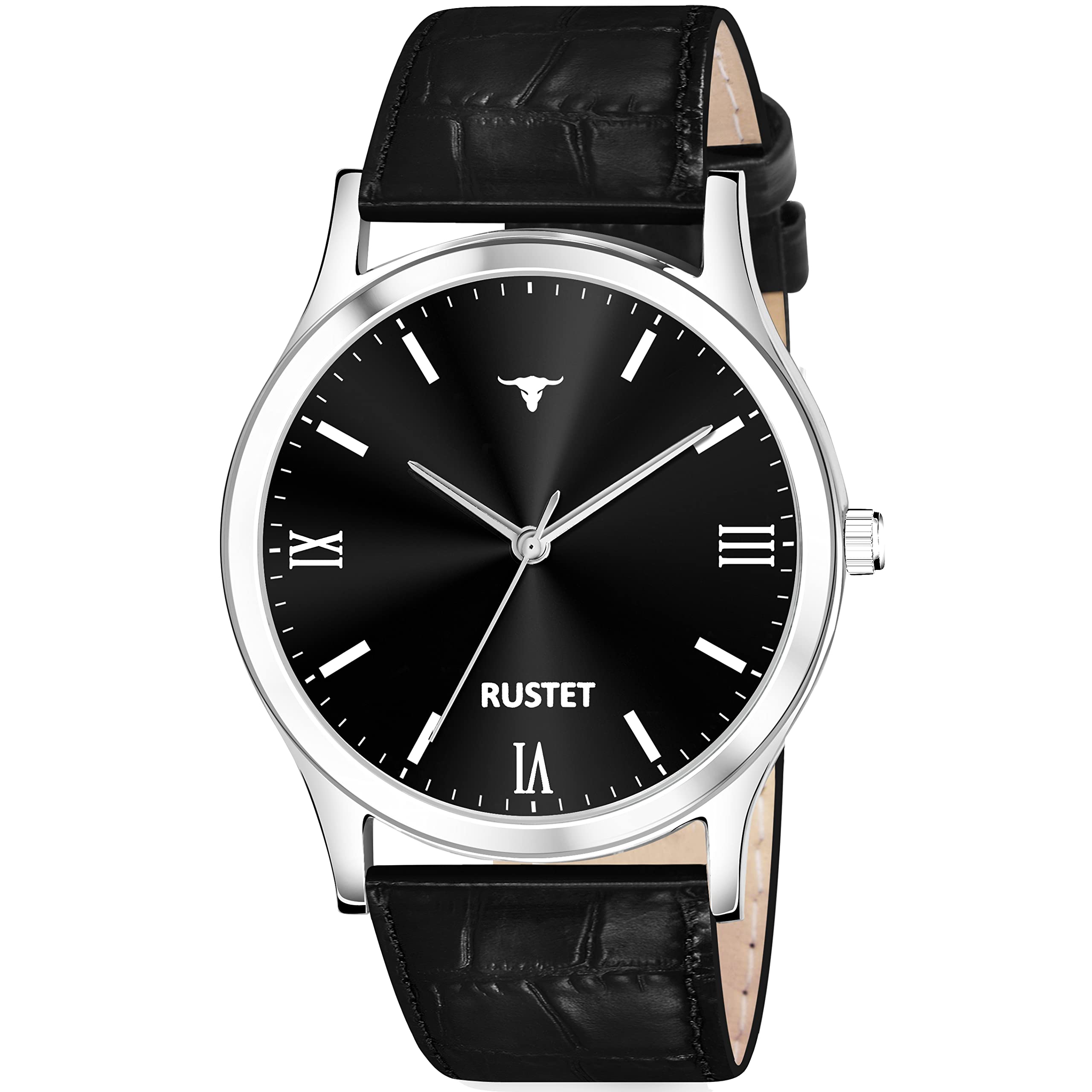 RUSTET Analogue Waterproof Mens Watch (Black Dial Black Strap,AS000010B) (Black1) (B09TPSGV1Y) Amazon Price History, Amazon Price Tracker