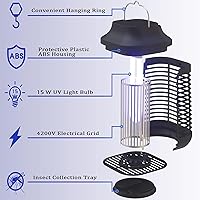 Vista 5 de Exterminador de insectos para exteriores e interiores, cable de alimentación de 9.8 ft con interruptor exterminador de mosquitos, exterminador