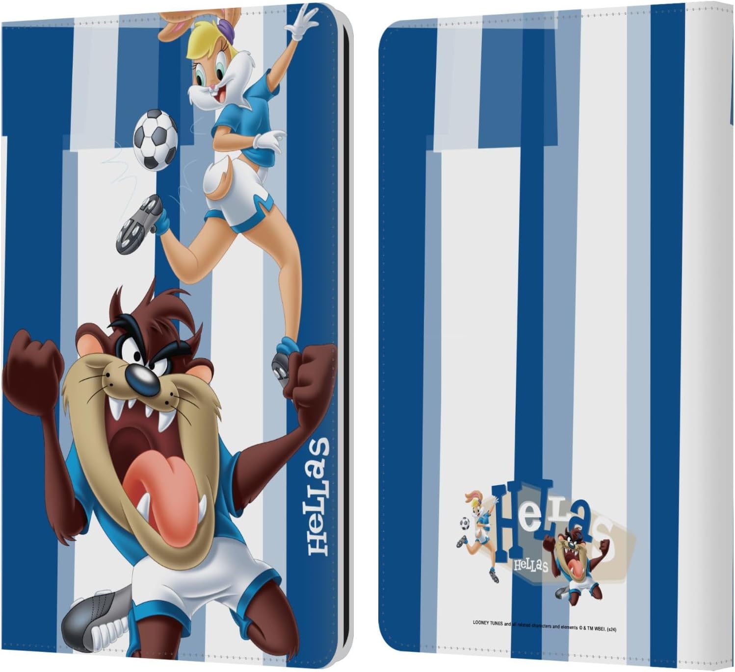 Head Case Designs Officially Licensed Looney Tunes Greece Lola & Taz Flag Graphics 1 Leather Wallet Case Compatible with Kindle Paperwhite 1/2 / 3