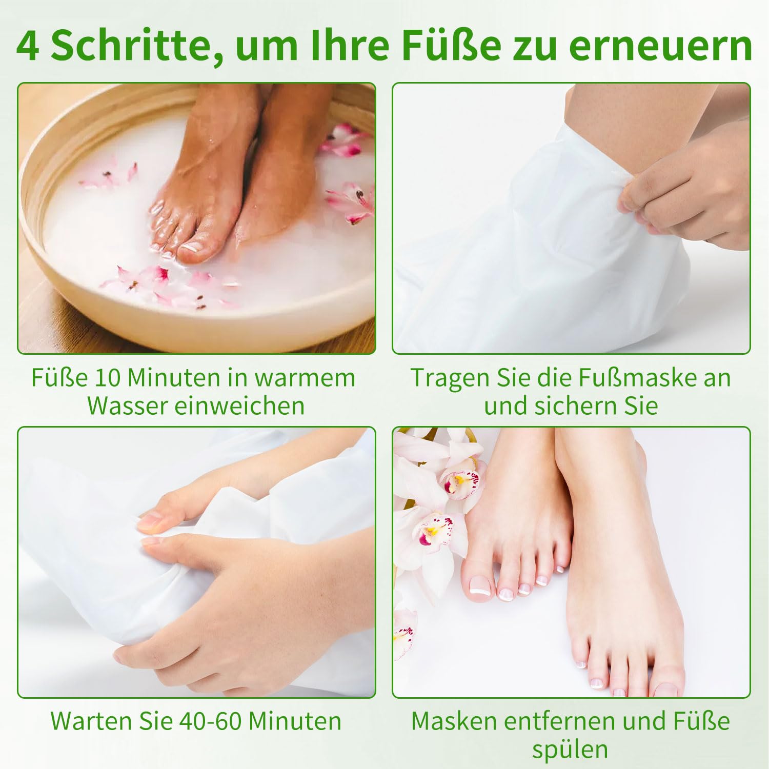 Calzini esfolianti per piedi, maschera peeling pied, confezione da 3 paia, trattamento anticalli (aloe vera)