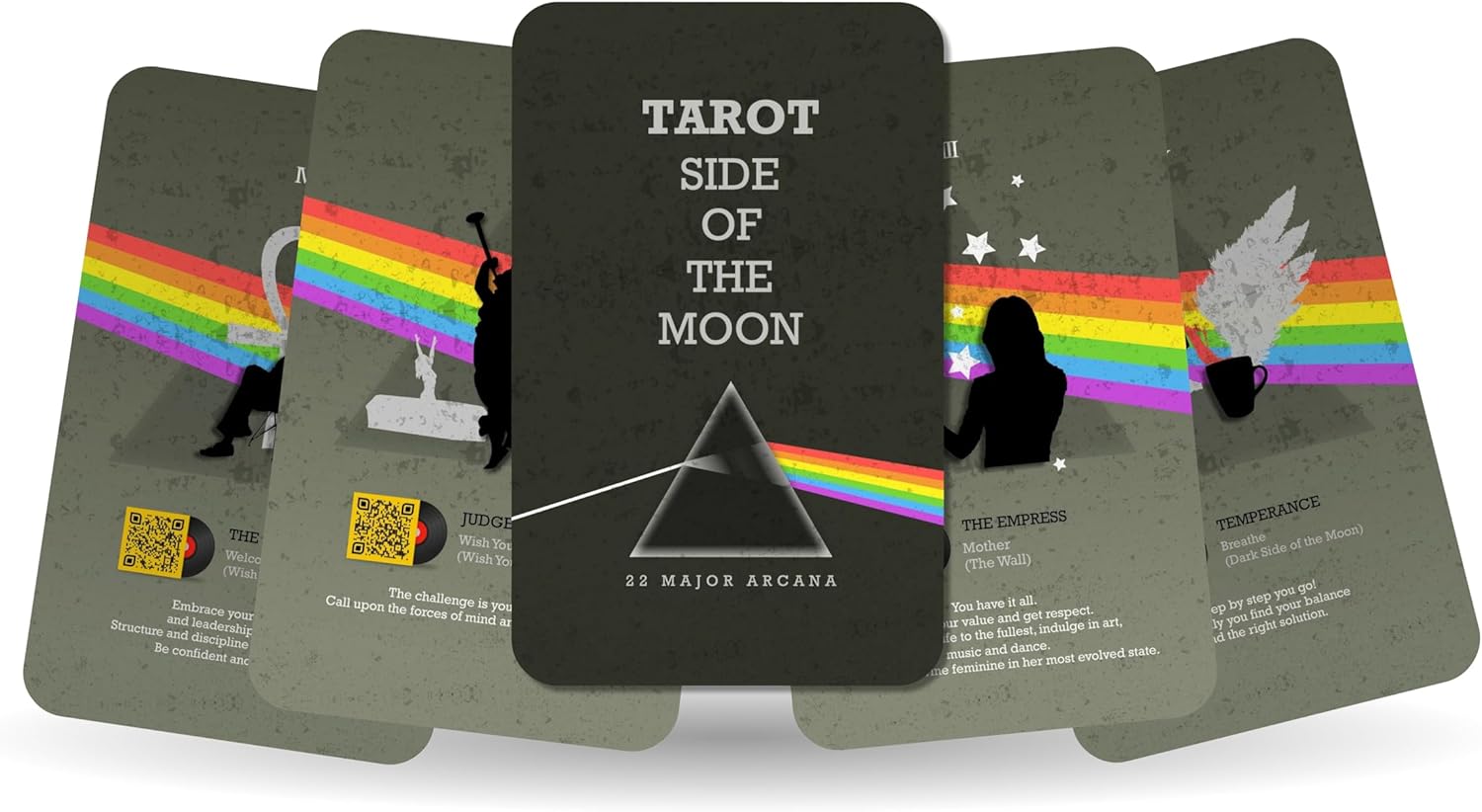 Ibiza Tarot Tarot Side of The Moon - Major Arcana Cards | Fortune Telling Tarot Cards Deck for Beginners | Authentic Tarot Experience - Set of 22 Cards