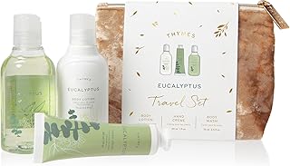 Juego de viaje de eucalipto con bolsa de belleza