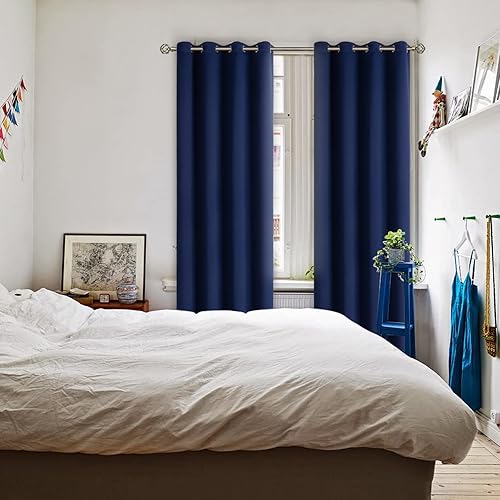 Miniatura 2 de BGment cortinas opacas para dormitorio, con aislamiento térmico, con ojales, para oscurecer la habitación, cortinas para sala de estar, juego de 2