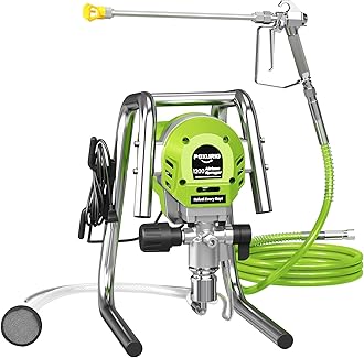 1200W Airless Paint Sprayer, 3300PSI High Efficiency Paint Sprayer Gun, Thinning-Free, with Extension Rod, Stand Airless Sprayer for Home Interior & House Exterior, Green