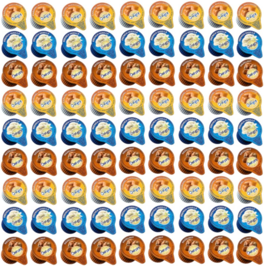 Coffee Creamers, Non-Dairy Creamer, Assorted 3 Flavor Variety Pack 60 Count, Great for Home Use, Offices and Coffee Stations