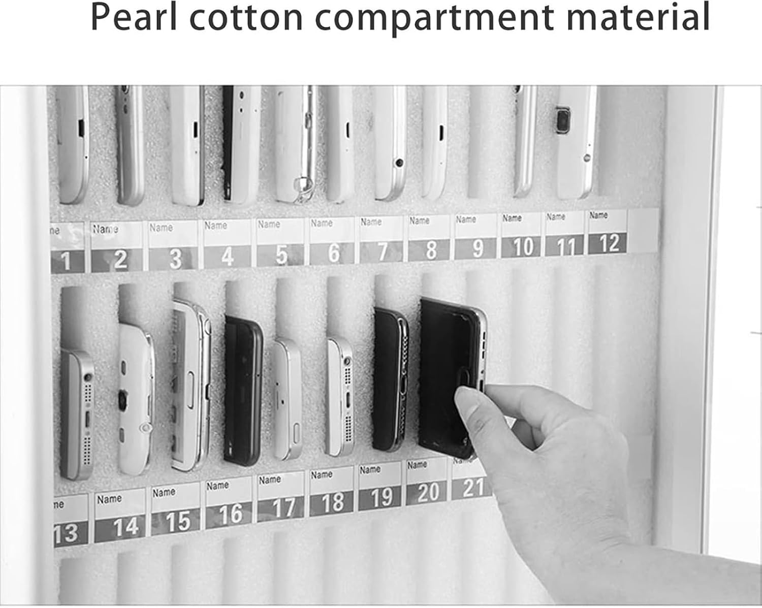 36 Slots Cell Phone Locker Box, Mobile Phone Storage Cabinet for Office & Classroom, Secure Cell Phone Storage Solution, Ideal for Schools, 12/24/36/48/60 Slot Options Avai