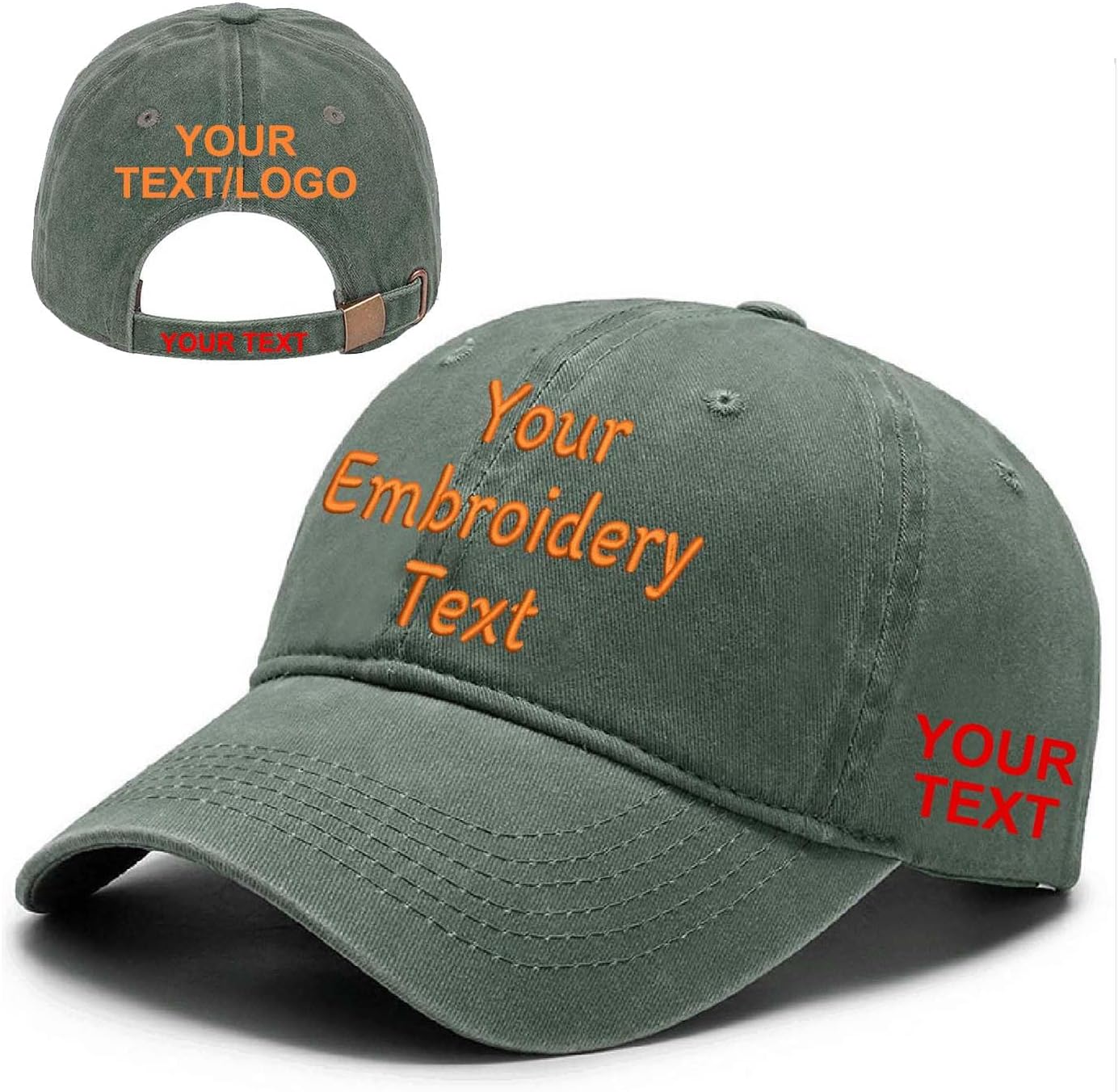FHEAXL Embroidery Custom Logo Washed Plain Baseball Cap,Retro