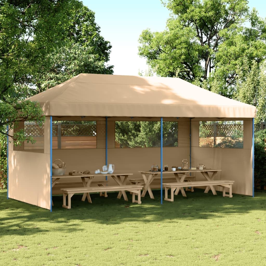 Cenador para jardin y terrazas con carpa plegable de acero
