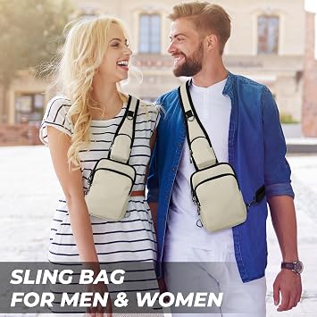 Anti-Theft Crossbody Sling Bag, RFID Blocking, Zipper Lock, Small