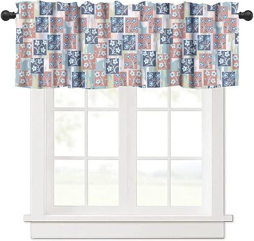 Miniatura 36 de Cenefa de cortina de cocina con diseño de arcoíris retro de los años 60 y 70, diseño de dibujos animados, estilo bohemio, floral, estilo bohemio,