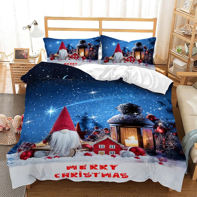 Housse de couette Noël 140x200 parure lit ciel étoilé cadeau idéal
