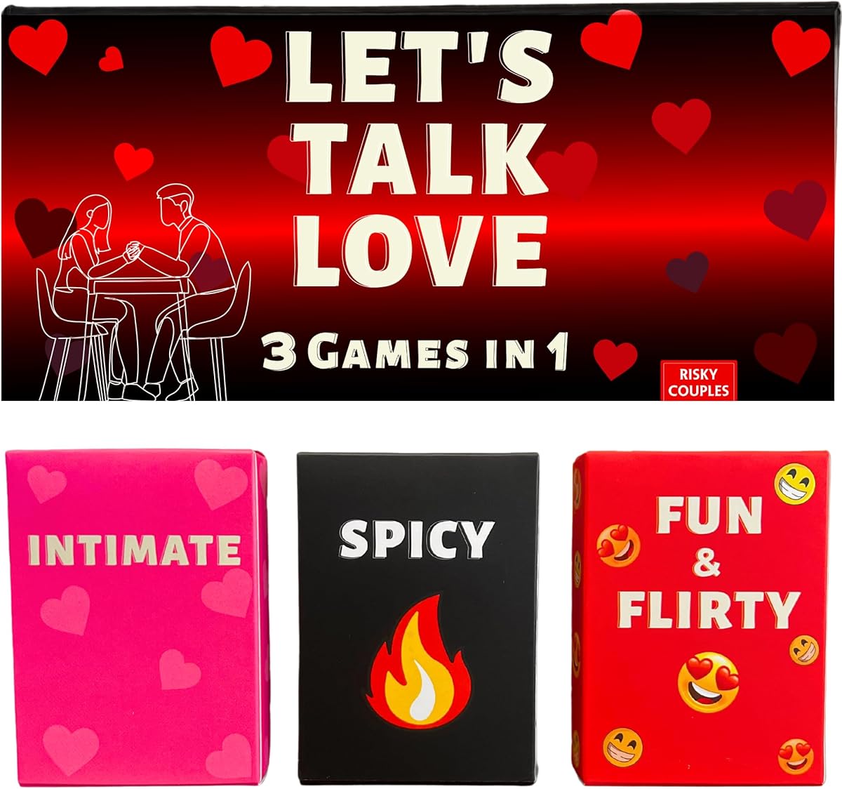 Couples Card Games for Fun and Romantic Date Night - Perfect Game Night Gift to Spice up Relationship - Valentine’s Wedding for Him and Her