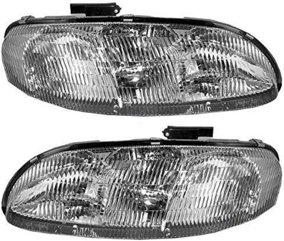 CarLights360: For 1995-2001 Chevy Lumina Headlight Assembly Driver and Passenger Side w/Bulbs | DOT Certified | Replaces GM2502139 GM2503139