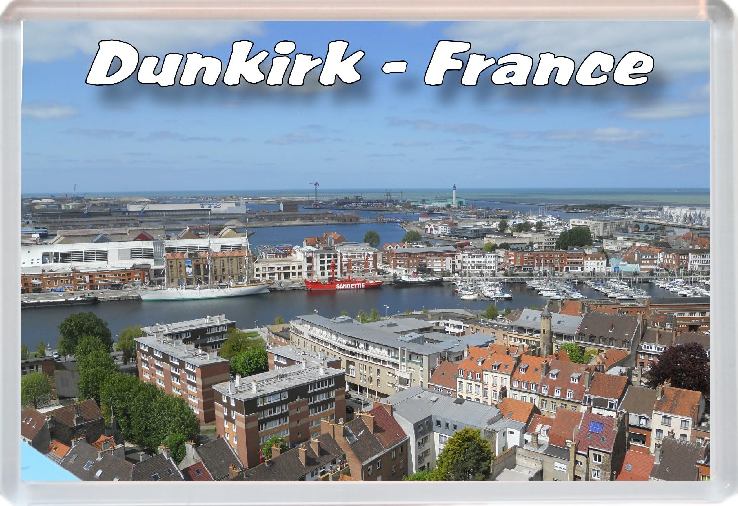 Baked Bean Store Multicolor Dunkirk - France - 96 X 67Mm Jumbo Fridge Magnet/Magnets Bbfhm919