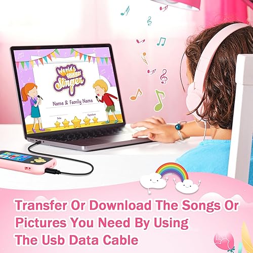 Miniatura 8 de Teléfono infantil para niñas, juguetes de cumpleaños para niñas de 3 a 8 años, juegos de rompecabezas con cámara abatible, juguetes de aprendizaje