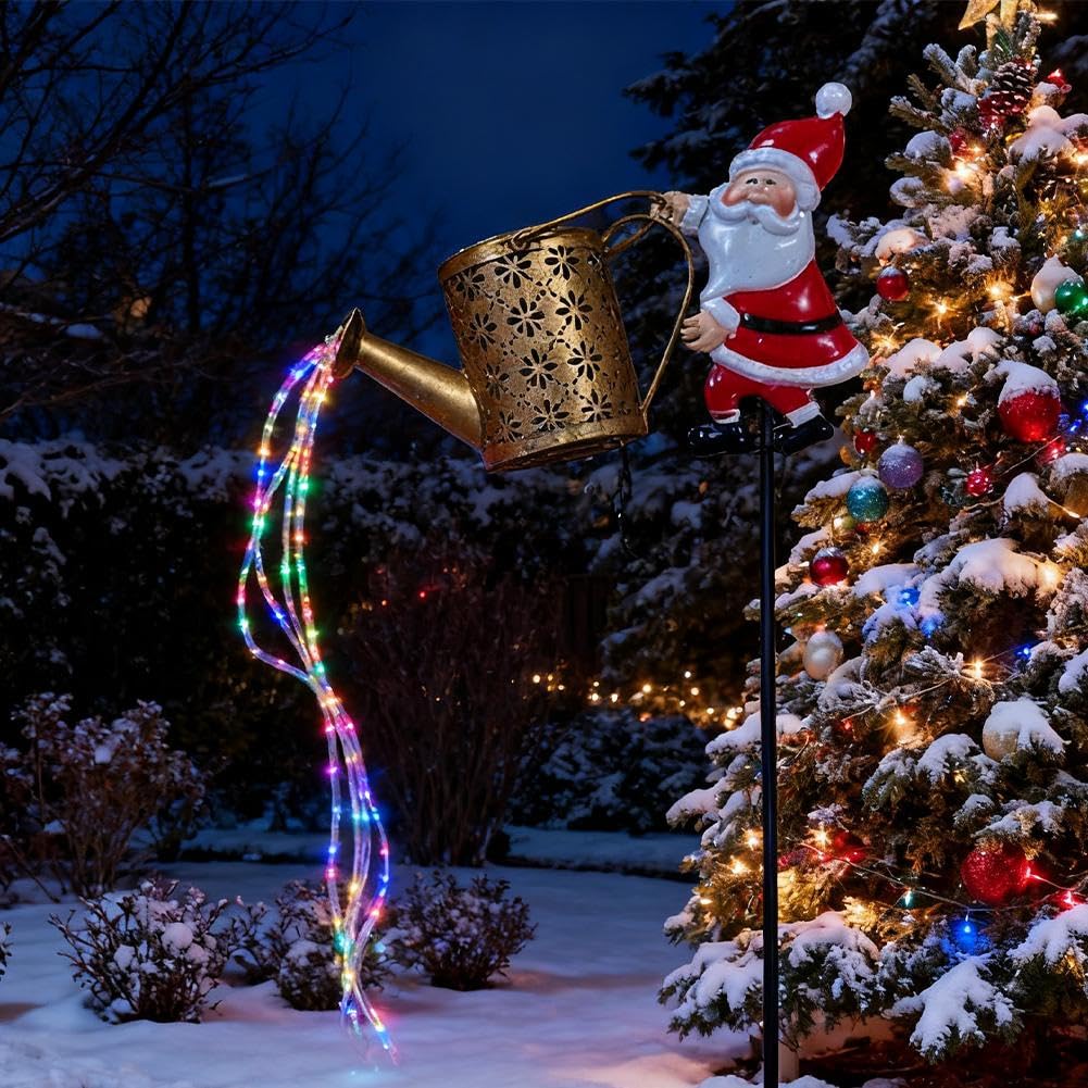 Amazon | 【2025冬新登場】クリスマス ソーラーライト サンタクロース
