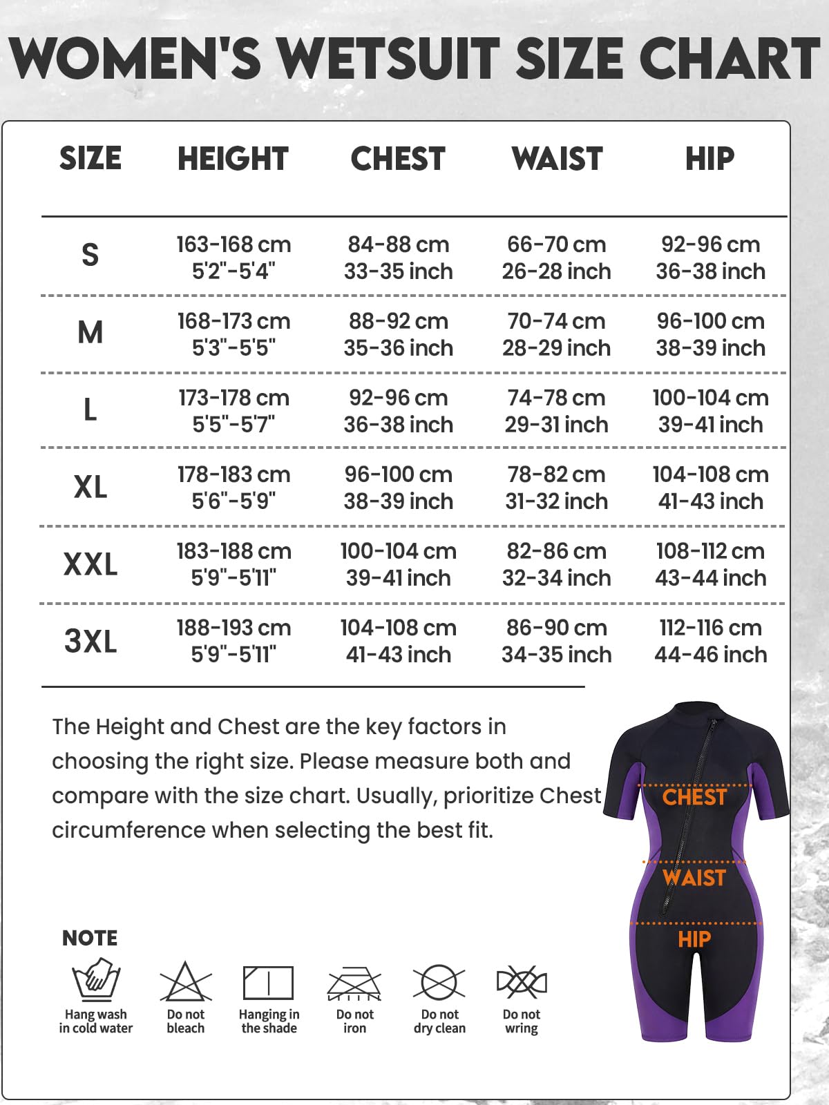 Owntop Muta da donna Shorty 3 mm - Neoprene Shorty con cerniera frontale, a maniche corte per surf, nuoto, immersioni e triathlon - 4