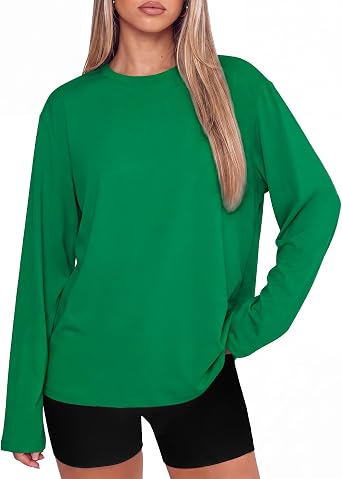 GAYHAY Oversized Long Sleeve Shirts for Women Fall Outfits Workout Top 2026