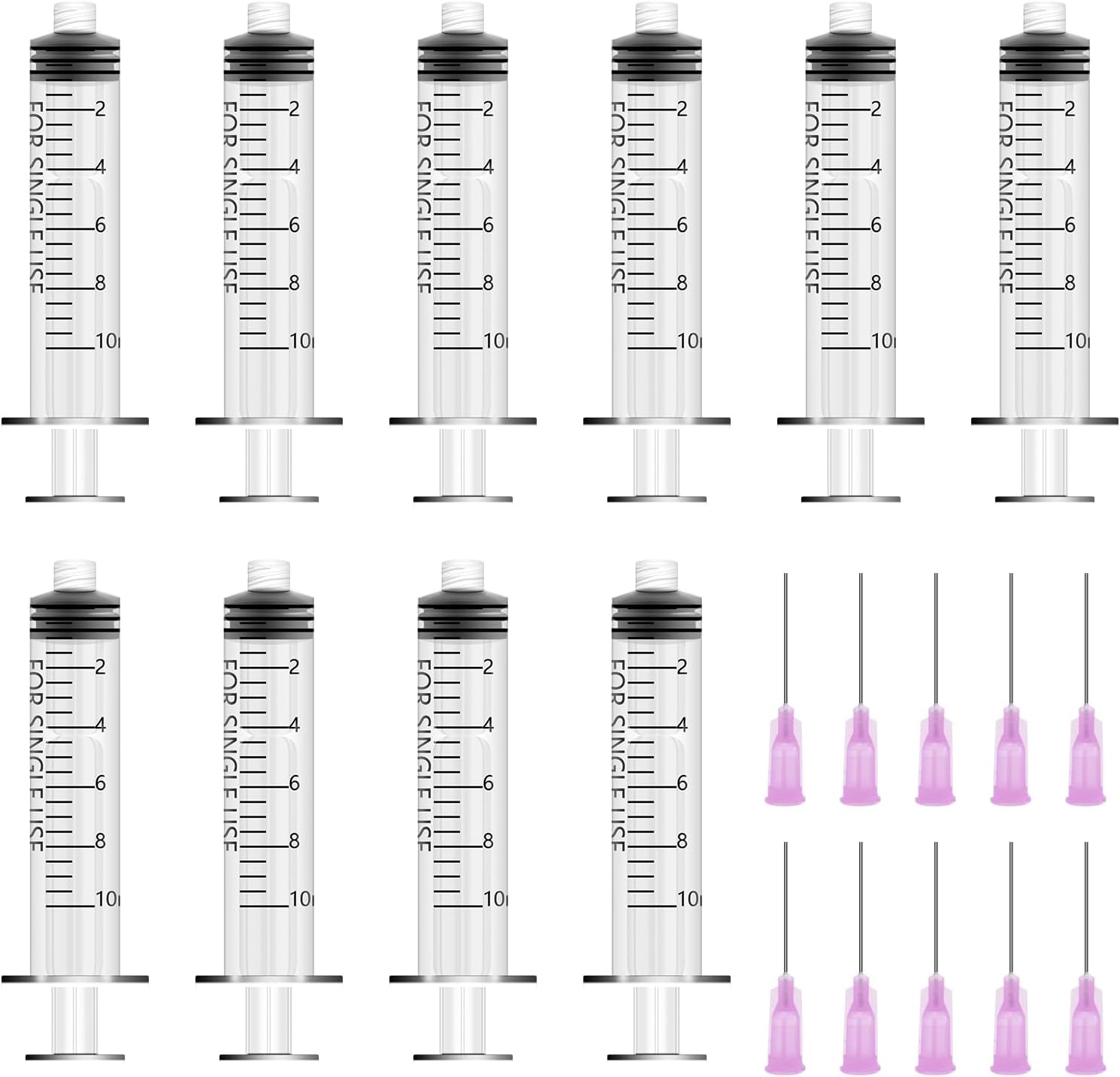 ZVF 20 Pack 1ml 0.3x8mm Plastic Multiple Uses Measuring Tools