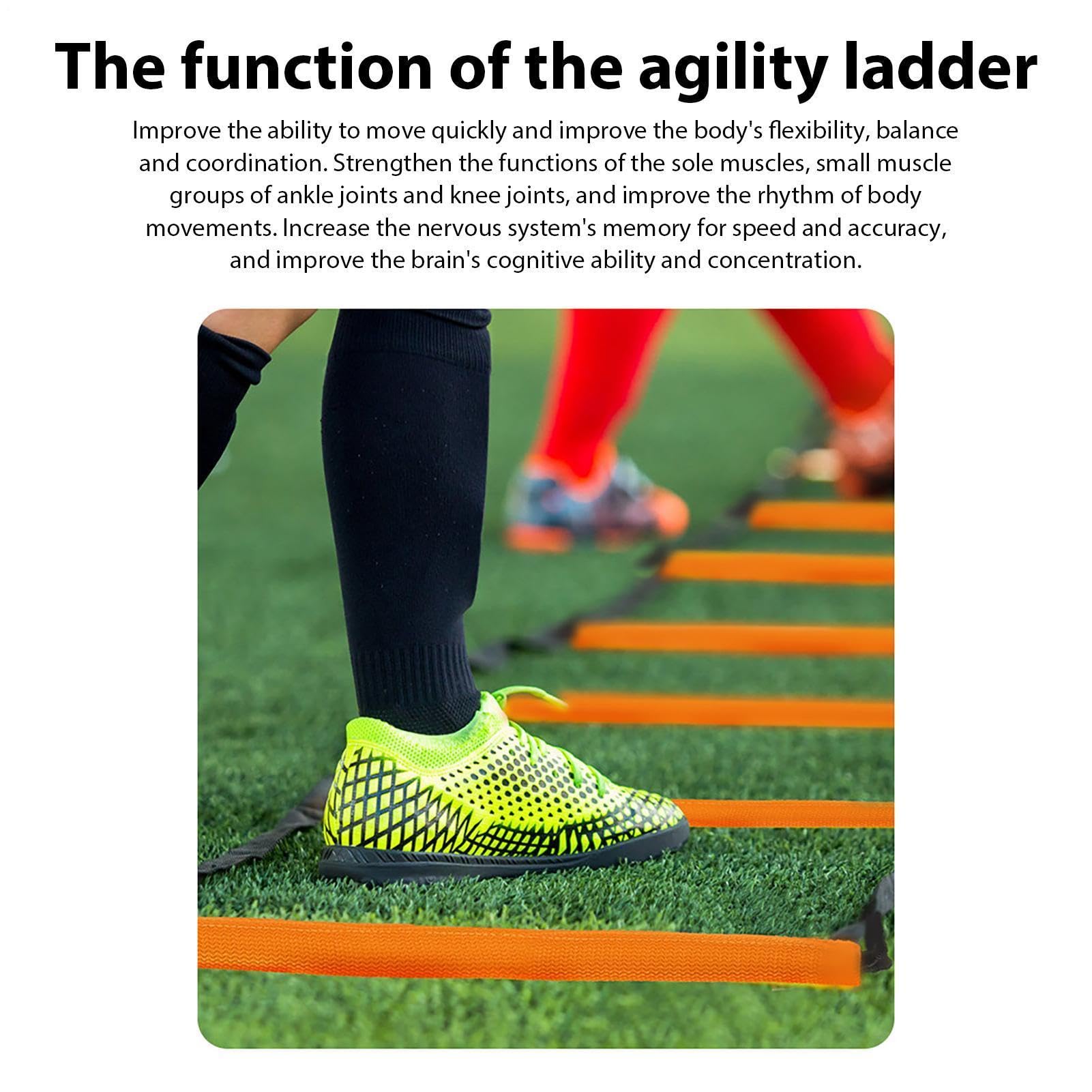 Ostacoli di agilità Scale pieghevoli per esercizi di velocità altamente | Attrezzatura per allenamento di agilità per corsa, calcio, basket, tennis, badminton, pallavolo