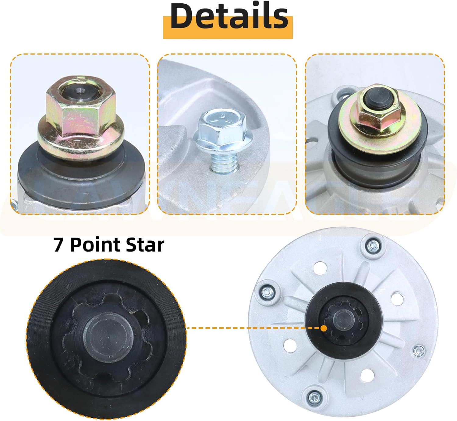 2 Pack AM136733 Spindle Assembly Replaces John Deere AM136733, John Deere Spindle AM136733, John Deere AM143469 Spindle for John Deere Z225, Z245, X300, X304, X310, X324 Tractors