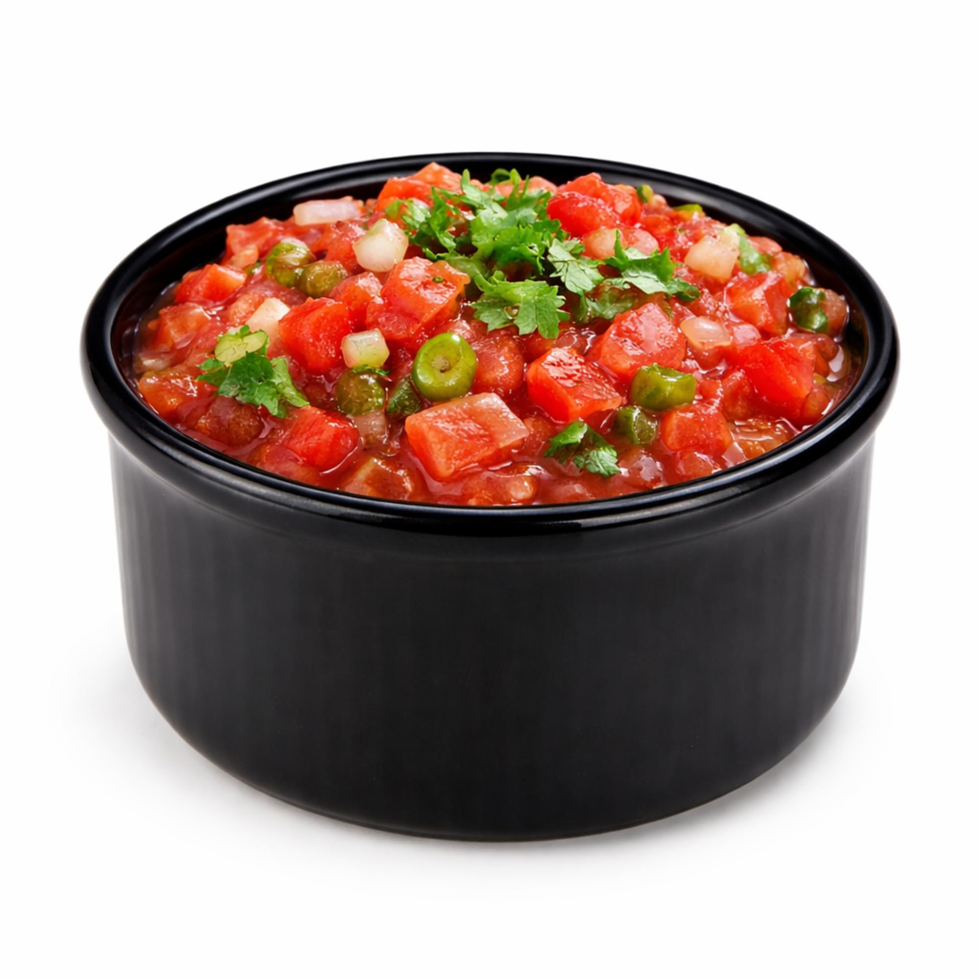 Genware Black Ramekin 6.5Cm Stoneware Sauce Dish – Oven Safe Dip, Dessert & Soufflé Ramekin – Professional Catering Tableware – Dishwasher Safe – Single