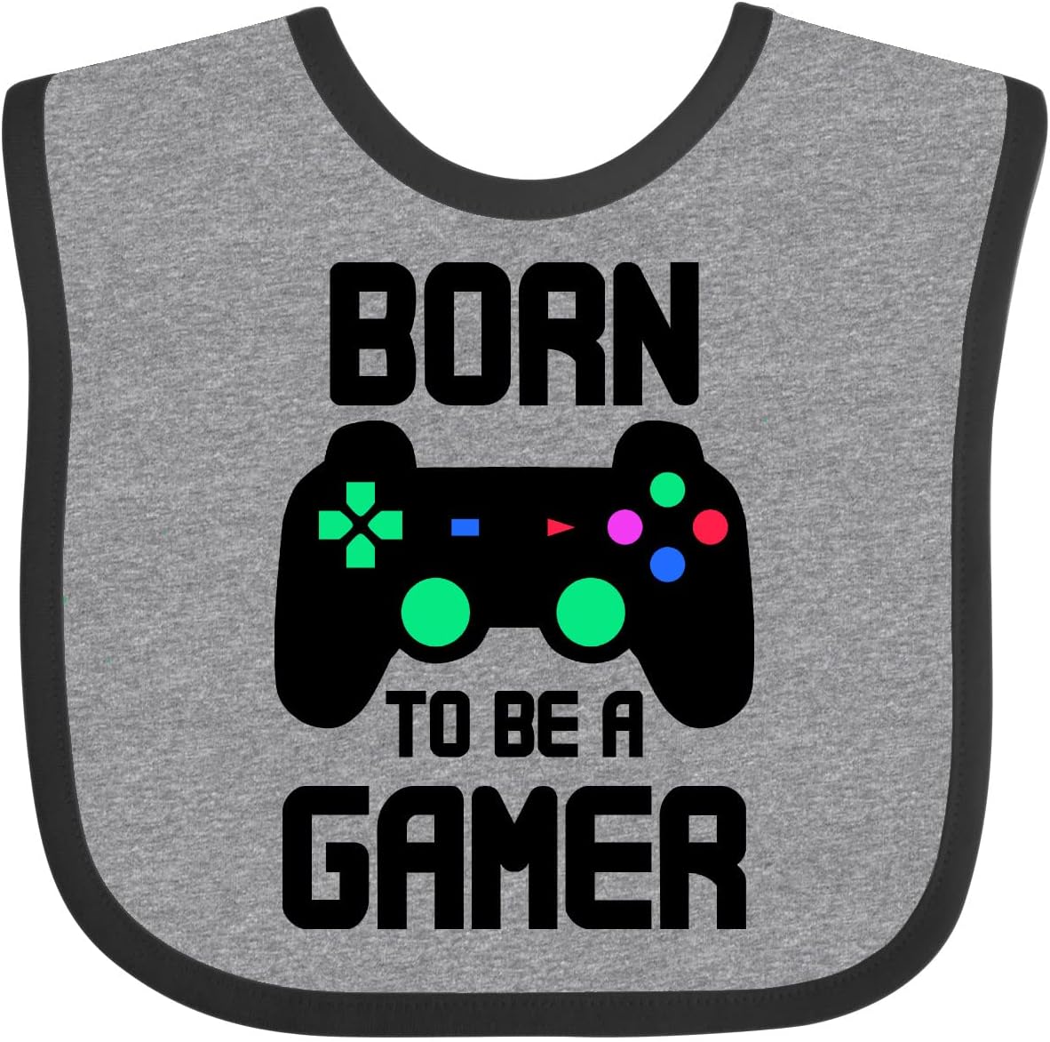 inktastic Born To Be a Gamer with Controller Baby Bib