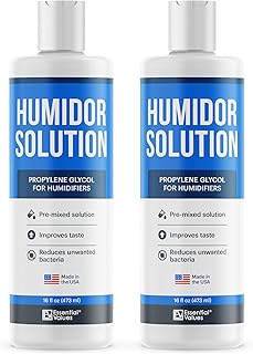 Humidor Solution (2 Pack) 16oz Propylene Glycol Solution (PG Solution) For Humidifiers By Essential Values. Humidor Access...