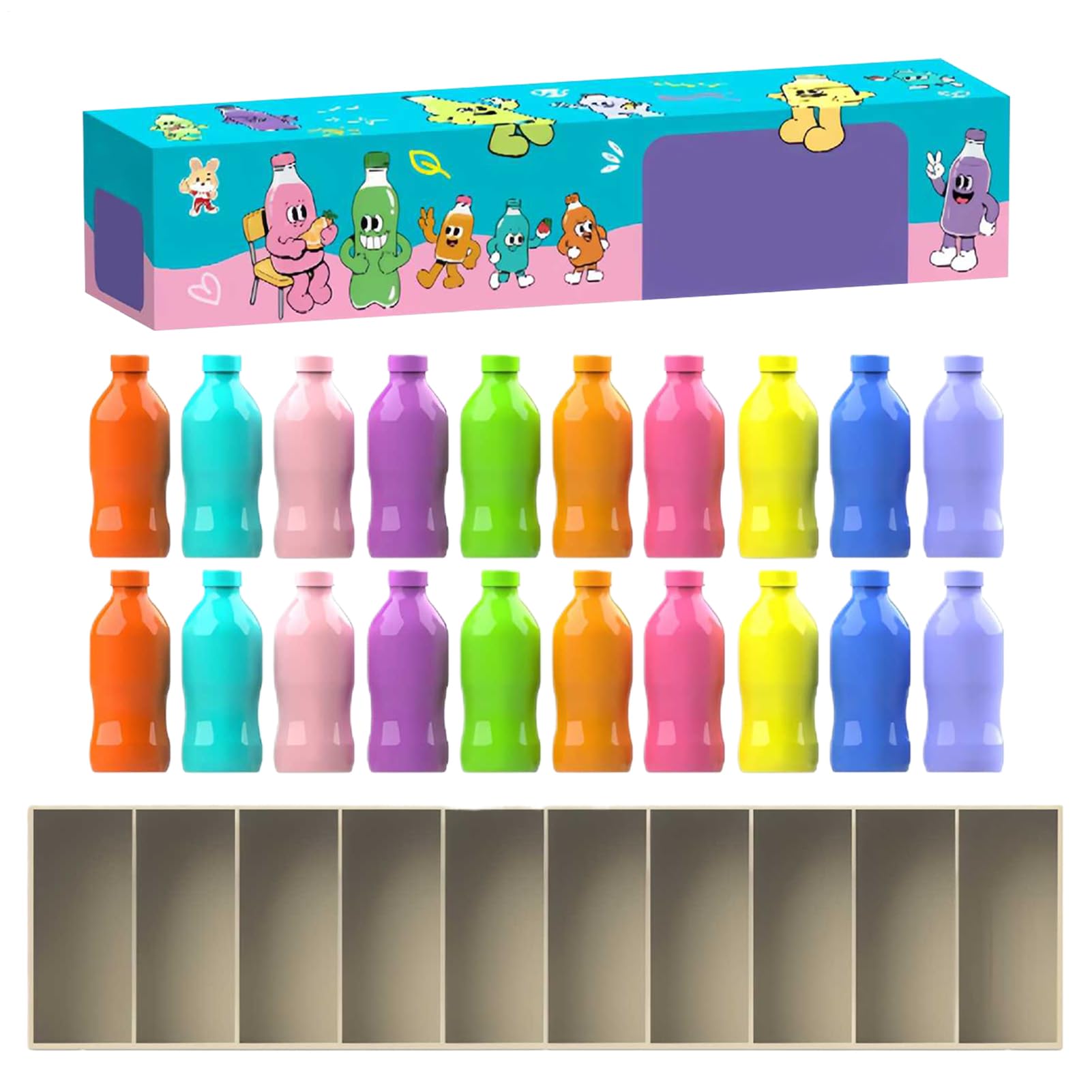 Match The Bottle Color Game, Kids Matching Game, Guess Colors Bottle Games, Promotes Early Color Recognition, Safety To Use 2x2x5cm For Kids