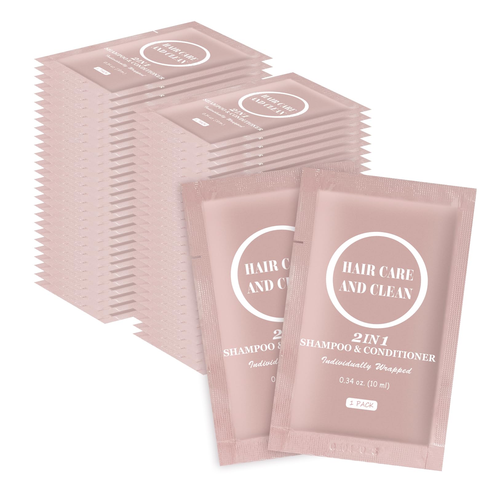 Travel Shampoo & Conditioner, 2 in 1 Shampoo Set Bulk, Mini Size Small Men Women Essential Cleansing Toiletries Amenities for Hotel, Shelter/Homeless/