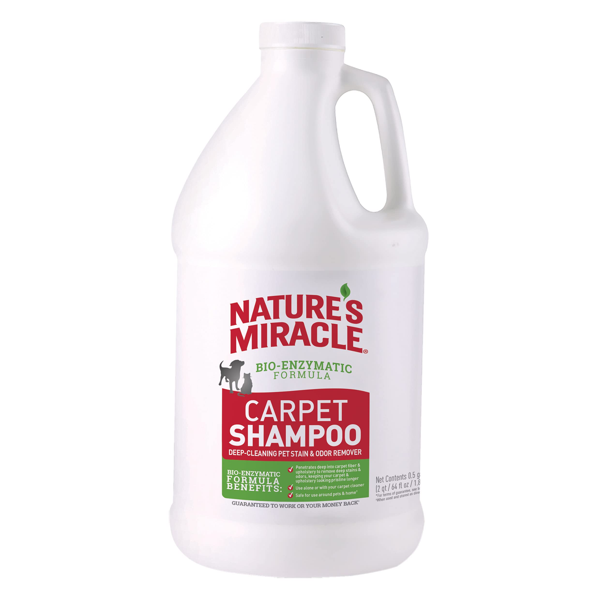 Nature's Miracle Carpet Shampoo, Deep-Cleaning Stain and Odor Remover 64 Ounce