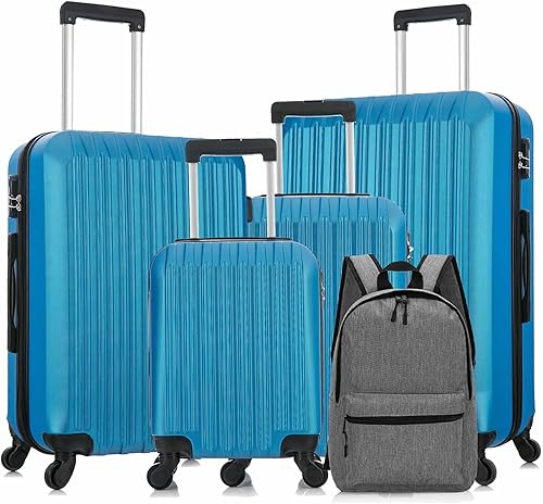yotefe Juego de maletas rígidas equipaje de viaje con ruedas juego de maleta maleta giratoria para mujeres y hombres Azul Juego de equipaje