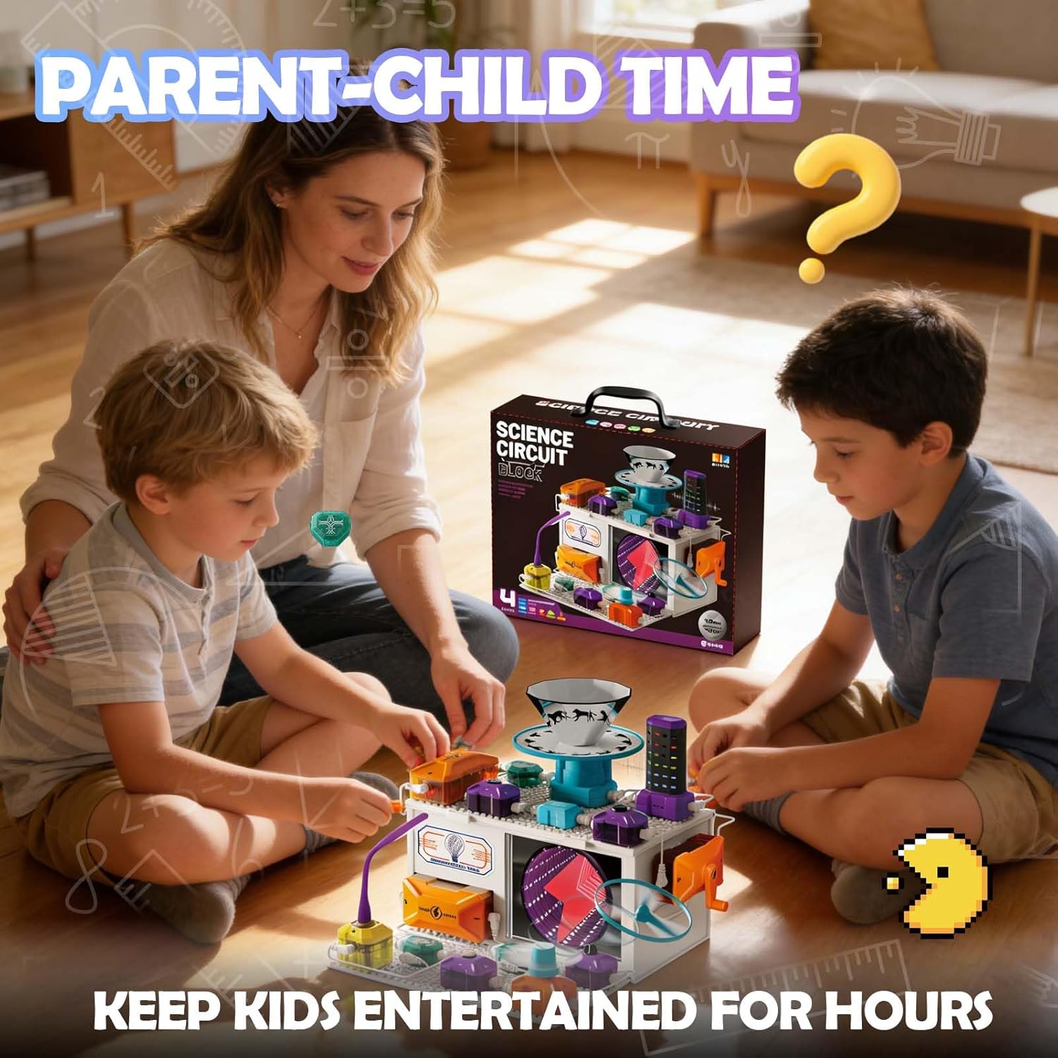 Science Kits for Kids Age 3-12, STEM Electronics Exploration Kit with 45 Circuit Parts, 380+ Science Experiments, Ideal Learning & Education Toys Gift for Boys and Girls, for Hands-On Physics Learning