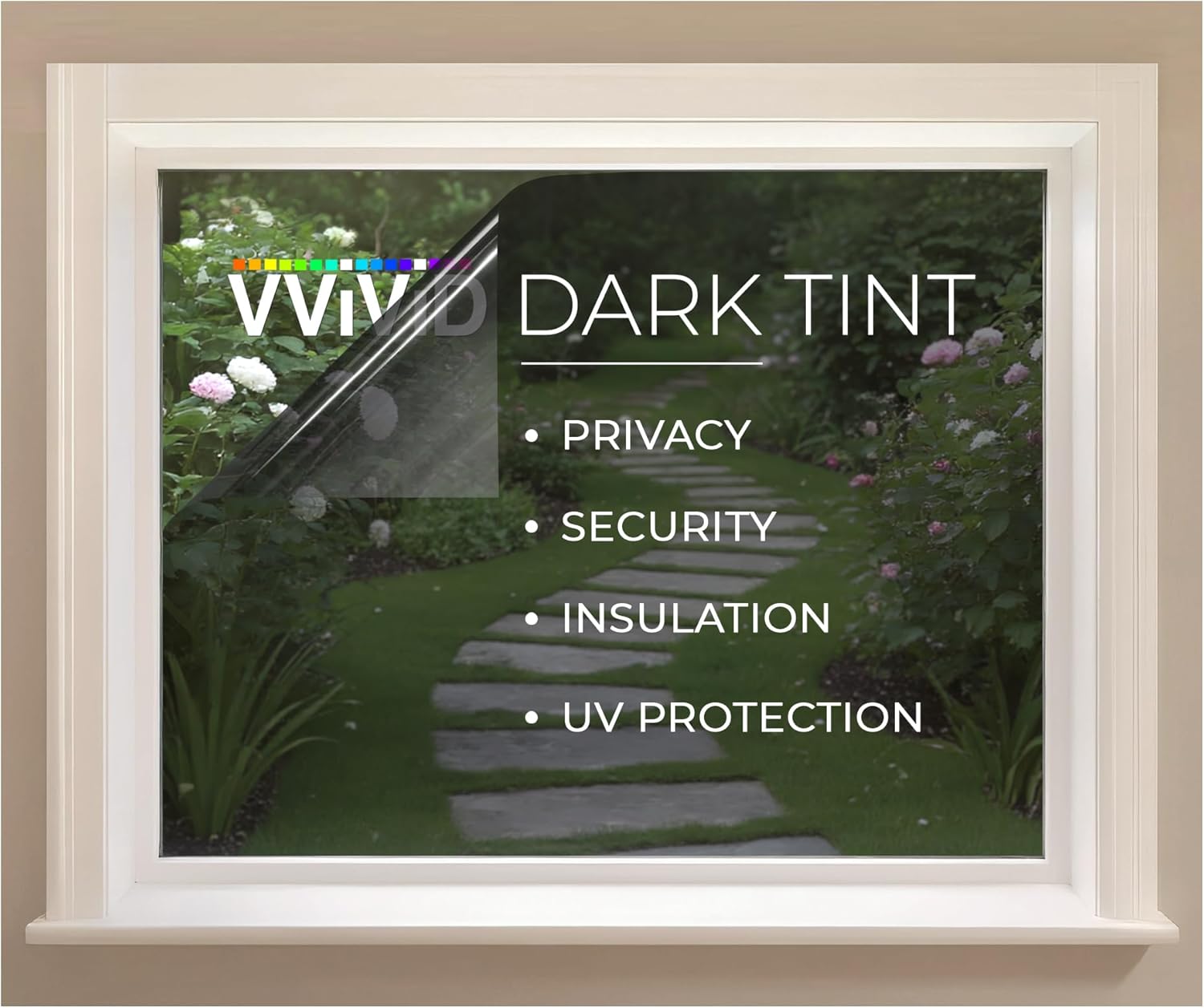 Heat Control 99% Anti UV Window Medium Tint Vinyl Wrap, 60" inch x 72" inch, Climate Control