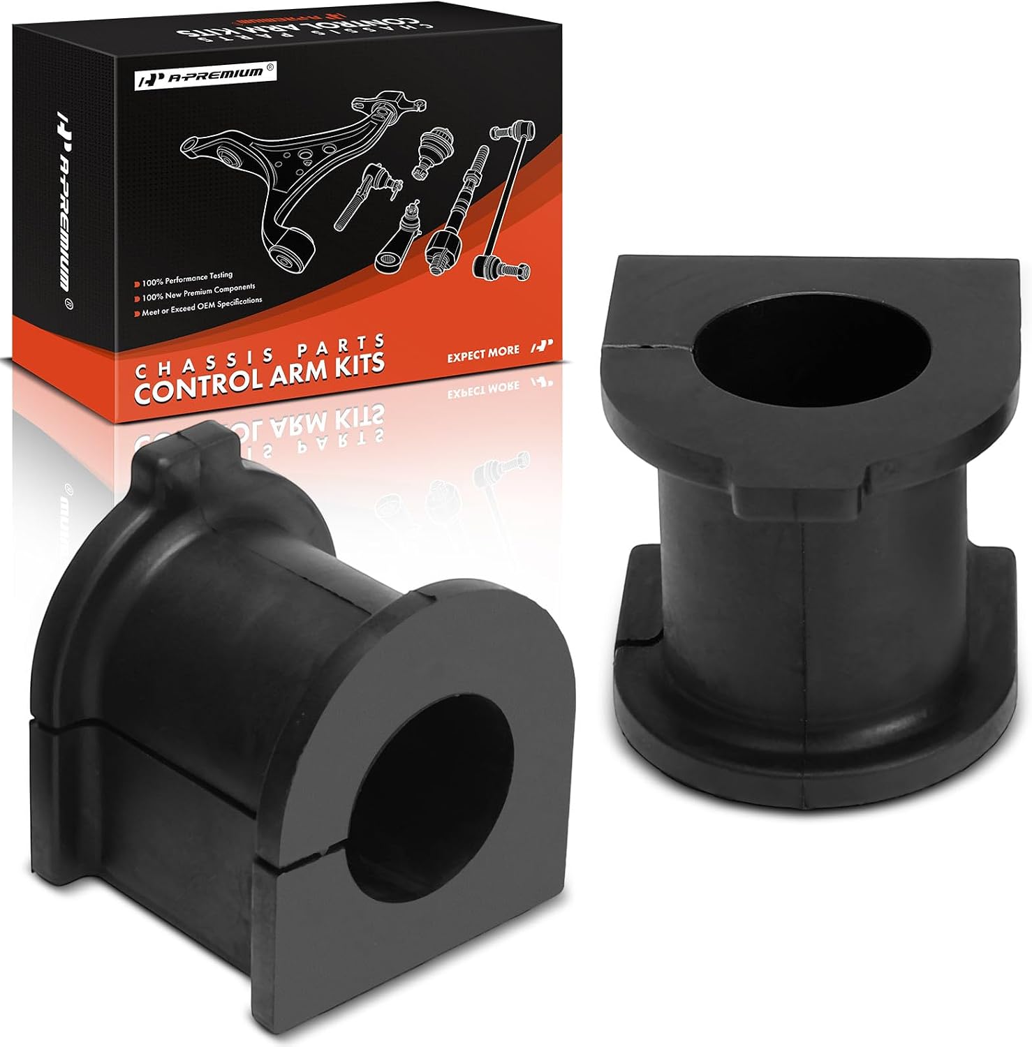 A-Premium 2 x Stabilizer Bar Bushings Sway Bar Bushings Front To Frame, Compatible with Toyota Tacoma 2005-2008, 4Runner 2003-2009, FJ Cruiser 2007-2009 & Lexus GX470 2003-2009