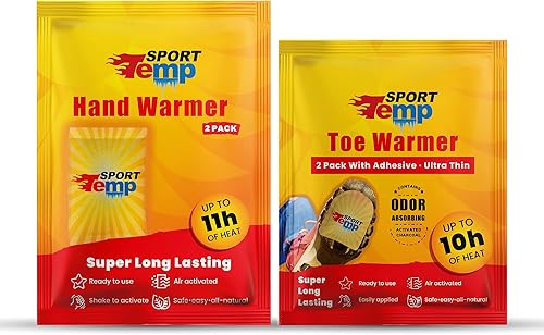 Miniatura 2 de Calentadores de manos y dedos, paquete variado, 30 pares de calentadores de manos, 10 pares de calentadores de dedos con adhesivo, seguro, fácil,
